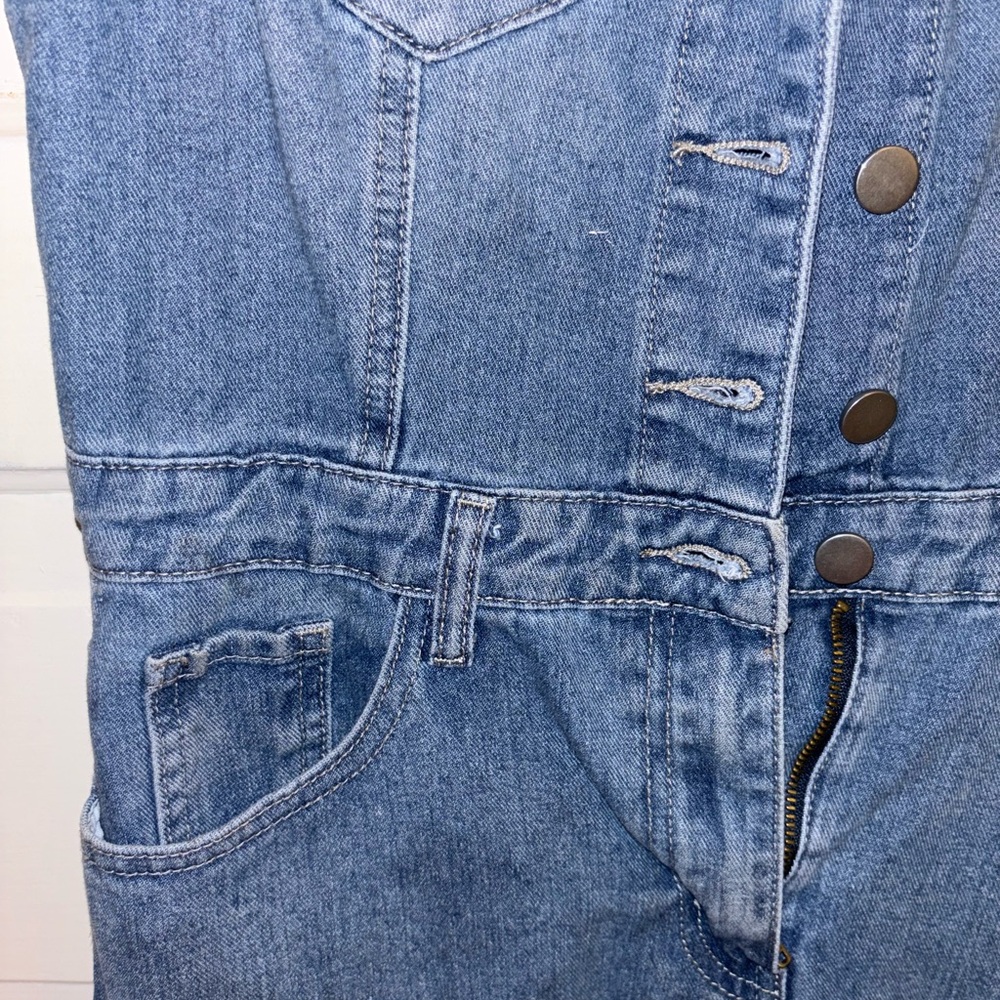 Joie Denim Sleeveless Button-Up Dress - Picture 3 of 5